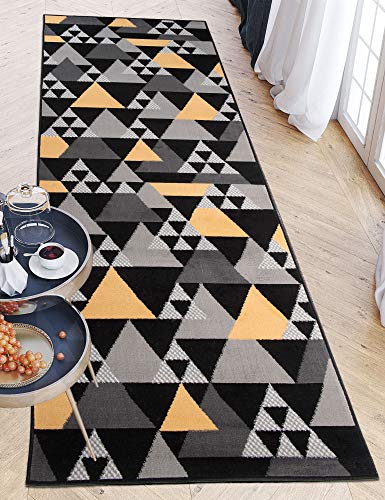 Carpeto Rugs Teppich Läufer Flur - Modern Teppichläufer – Kurzflor, Weich - für Küche Vorzimmer Eingangsbereich Schlafzimmer - Meterware 80 cm Breit - Grau Gelb 80 x 500 cm Carpeto Rugs Teppich Läufer Flur - Modern Teppichläufer – Kurzflor, Weich - für Küche Vorzimmer Eingangsbereich Schlafzimmer - Meterware 80 cm Breit - Grau Gelb 80 x 500 cm von Carpeto Rugs