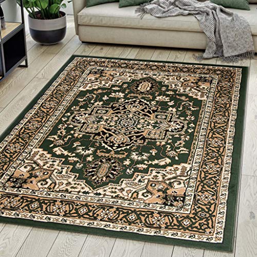 Carpeto Rugs Teppich Orientalisch Grün Klassisch Muster Kurzflor Öko-Tex Wohnzimmer 120 x 170 cm Carpeto Rugs Teppich Orientalisch Grün Klassisch Muster Kurzflor Öko-Tex Wohnzimmer 120 x 170 cm von Carpeto Rugs