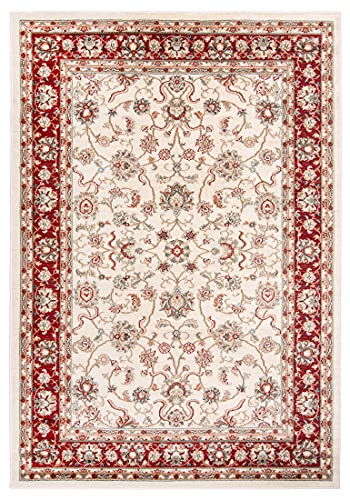 Carpeto Rugs Traditioneller Orientalischer Teppich mit Blumen - Kurzflor - Weich Teppich für Wohnzimmer, Schlafzimmer, Esszimmer - ÖKO-TEX Wohnzimmerteppich - Teppiche - Ja - Rot von Carpeto Rugs