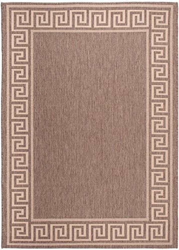 Carpeto Sisal Teppich Beige 120 x 170 cm Bordüre Muster Flachgewebe Sisal Kollektion von Carpeto Rugs