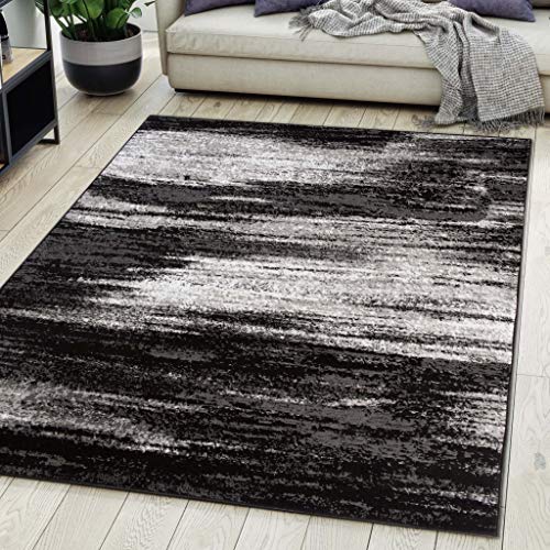 Carpeto Rugs Teppich Wohnzimmer Kurzflor Grau Modern Abstrakt Muster Öko-Tex 250 x 300 cm von Carpeto Rugs