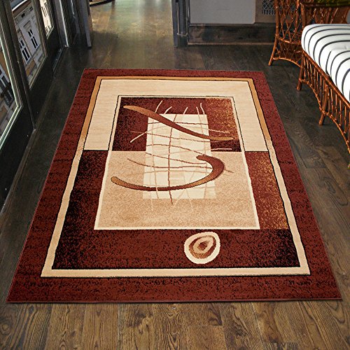 Carpeto Teppich Klassisch/Modern Kurzflor Muster Retro Meliert in Braun/TOP Preis - ÖKO TEX (70 x 200 cm) von Carpeto