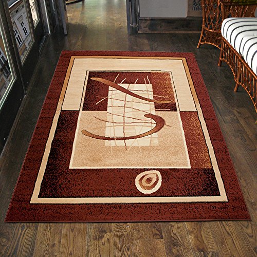 Carpeto Teppich Klassisch / Modern Kurzflor Muster Retro Meliert in Braun / TOP Preis - ÖKO TEX (250 x 300 cm) von Carpeto