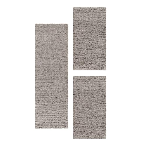 Carpetsale24 Bettumrandung Schlafzimmer 3 teilig Hochflor Teppich Beige Bettvorleger Schlafzimmer Bettset: 2 St. 60x110 cm | 1 St. 80x250 cm - Einfarbiger 50 mm Flauschiger Teppich Läufer Set Carpetsale24 Bettumrandung Schlafzimmer 3 teilig Hochflor Teppich Beige Bettvorleger Schlafzimmer Bettset: 2 St. 60x110 cm | 1 St. 80x250 cm - Einfarbiger 50 mm Flauschiger Teppich Läufer Set von Carpetsale24