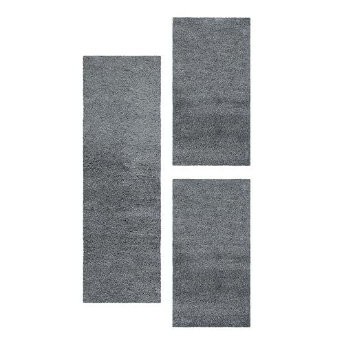 Carpetsale24 Bettumrandung Schlafzimmer 3 teilig Hochflor Teppich Hellgrau Bettvorleger Schlafzimmer Bettset: 2 St. 60x110 cm | 1 St. 80x150 cm - Einfarbiger 50 mm Flauschiger Teppich Läufer Set Carpetsale24 Bettumrandung Schlafzimmer 3 teilig Hochflor Teppich Hellgrau Bettvorleger Schlafzimmer Bettset: 2 St. 60x110 cm | 1 St. 80x150 cm - Einfarbiger 50 mm Flauschiger Teppich Läufer Set von Carpetsale24