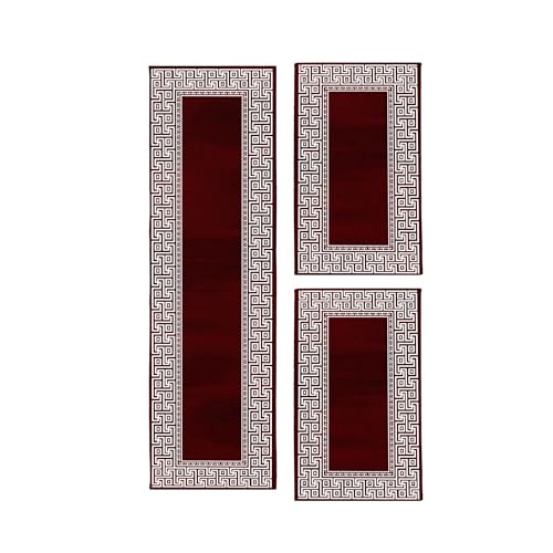 Carpetsale24 Bettumrandung Schlafzimmer 3 teilig Kurzflor Teppich Rot Bettvorleger Schlafzimmer Bettset: 2 St. 80x150 cm | 1 St. 80x300 cm - Flauschiger Teppich Läuferset Weich Moderne Design Carpetsale24 Bettumrandung Schlafzimmer 3 teilig Kurzflor Teppich Rot Bettvorleger Schlafzimmer Bettset: 2 St. 80x150 cm | 1 St. 80x300 cm - Flauschiger Teppich Läuferset Weich Moderne Design von Carpetsale24