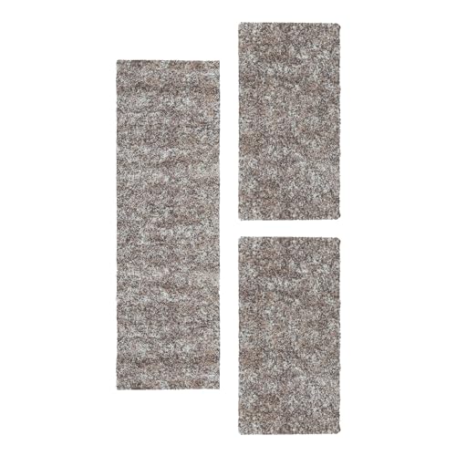 Carpetsale24 Bettumrandung Schlafzimmer 3 teilig Shaggy Hochflor Teppich Beige Bettvorleger Schlafzimmer Bettset: 2 St. 80x150 cm | 1 St. 80x250 cm - Melierte Optik Flauschiger Teppich Läufer Set Carpetsale24 Bettumrandung Schlafzimmer 3 teilig Shaggy Hochflor Teppich Beige Bettvorleger Schlafzimmer Bettset: 2 St. 80x150 cm | 1 St. 80x250 cm - Melierte Optik Flauschiger Teppich Läufer Set von Carpetsale24