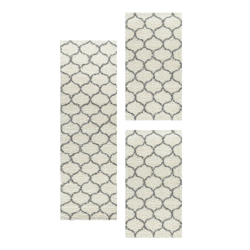 Carpetsale24 Bettumrandung Schlafzimmer 3 teilig Shaggy Hochflor Teppich Creme Bettvorleger Schlafzimmer Bettset: 2 St. 60x110 cm | 1 St. 80x250 cm - Flauschiger Teppich Läufer Set Skandinavisch Carpetsale24 Bettumrandung Schlafzimmer 3 teilig Shaggy Hochflor Teppich Creme Bettvorleger Schlafzimmer Bettset: 2 St. 60x110 cm | 1 St. 80x250 cm - Flauschiger Teppich Läufer Set Skandinavisch von Carpetsale24