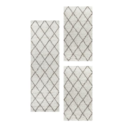 Carpetsale24 Bettumrandung Schlafzimmer 3 teilig Shaggy Hochflor Teppich Creme Bettvorleger Schlafzimmer Bettset: 2 St. 60x110 cm | 1 St. 80x250 cm - Teppich Läufer Set Skadinavischer Stil Carpetsale24 Bettumrandung Schlafzimmer 3 teilig Shaggy Hochflor Teppich Creme Bettvorleger Schlafzimmer Bettset: 2 St. 60x110 cm | 1 St. 80x250 cm - Teppich Läufer Set Skadinavischer Stil von Carpetsale24