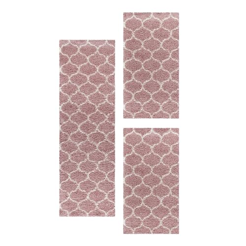Carpetsale24 Bettumrandung Schlafzimmer 3 teilig Shaggy Hochflor Teppich Rosa Bettvorleger Schlafzimmer Bettset: 2 St. 60x110 cm | 1 St. 80x150 cm - Flauschiger Teppich Läufer Set Skandinavisch Carpetsale24 Bettumrandung Schlafzimmer 3 teilig Shaggy Hochflor Teppich Rosa Bettvorleger Schlafzimmer Bettset: 2 St. 60x110 cm | 1 St. 80x150 cm - Flauschiger Teppich Läufer Set Skandinavisch von Carpetsale24