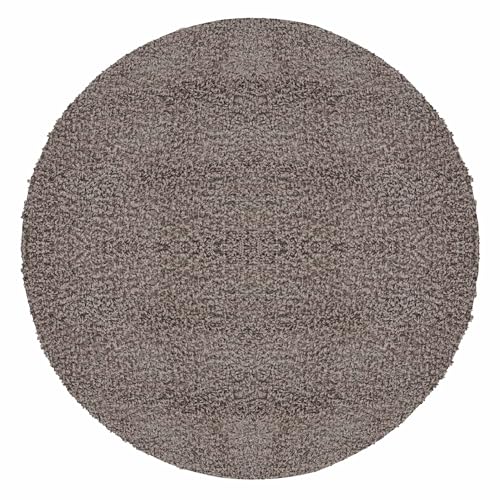 Carpetsale24 Runder Hochflor Teppich 200 cm Beige, Flauschiger Wohnzimmerteppich, modern weich & stilvoll, für große Räume & zentrale Platzierung von Carpetsale24