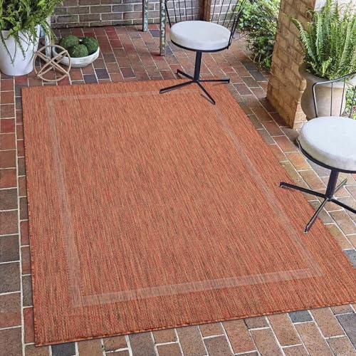 Carpetsale24 In- & Outdoor Teppich Wetterfest 120 x 170 cm Sisal Optik Kupferfarbe - Teppich Waschbar, Wasserfest, Pflegeleicht, Flachgewebe - Ideal für Balkon, Garten, Terrasse und als Küchenteppich Carpetsale24 In- & Outdoor Teppich Wetterfest 120 x 170 cm Sisal Optik Kupferfarbe - Teppich Waschbar, Wasserfest, Pflegeleicht, Flachgewebe - Ideal für Balkon, Garten, Terrasse und als Küchenteppich von Carpetsale24