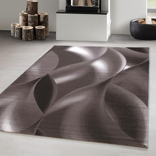 Carpetsale24 Teppich Wohnzimmer Abstrakten Wellen Mustern Braun Meliert 280 x 370 cm - Kurzflor Teppich Schlafzimmer Pflegeleicht und Extra Weich - Teppich für Küche Esszimmer Kinderzimmer Rechteckig Carpetsale24 Teppich Wohnzimmer Abstrakten Wellen Mustern Braun Meliert 280 x 370 cm - Kurzflor Teppich Schlafzimmer Pflegeleicht und Extra Weich - Teppich für Küche Esszimmer Kinderzimmer Rechteckig von Carpetsale24