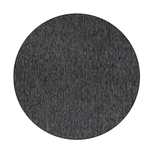 Carpetsale24 Runder Teppich 160 cm Anthrazit, Einfarbiger Kurzflor Schlingenteppich für Wohnzimmer, Schlafzimmer oder Essbereich, Modern, weich & pflegeleicht Carpetsale24 Runder Teppich 160 cm Anthrazit, Einfarbiger Kurzflor Schlingenteppich für Wohnzimmer, Schlafzimmer oder Essbereich, Modern, weich & pflegeleicht von Carpetsale24