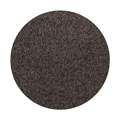 Carpetsale24 Runder Teppich 200 cm Braun, Einfarbiger Kurzflor Schlingenteppich für Wohnzimmer, Esszimmer oder offenen Wohnbereich, Modern, weich & pflegeleicht von Carpetsale24