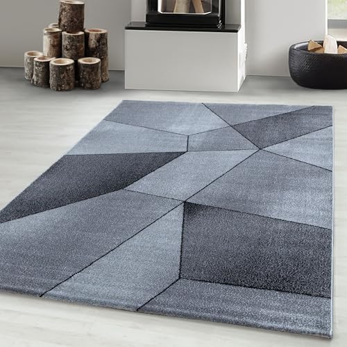 Carpetsale24 Designer Teppich Modern Abstrakt Gemustert – Grau und Schwarz – Wohnzimmerteppich für modernen Stil und Komfort, Größe 240x340 cm – Pflegeleicht, Weicher Flor, Ideal für Wohnzimmer von Carpetsale24