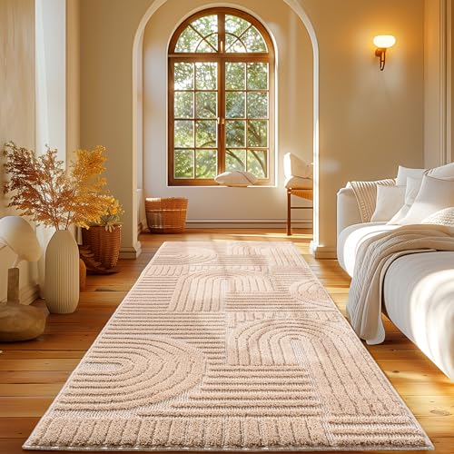 Carpetsale24 Teppich Läufer 80x250 cm Rosa, Hochflor Wohnzimmer Teppich, Weich & Flauschig, Skandinavisch Boho Stil, Langflor Shaggy, Pflegeleicht, Jute Rückseite Carpetsale24 Teppich Läufer 80x250 cm Rosa, Hochflor Wohnzimmer Teppich, Weich & Flauschig, Skandinavisch Boho Stil, Langflor Shaggy, Pflegeleicht, Jute Rückseite von Carpetsale24