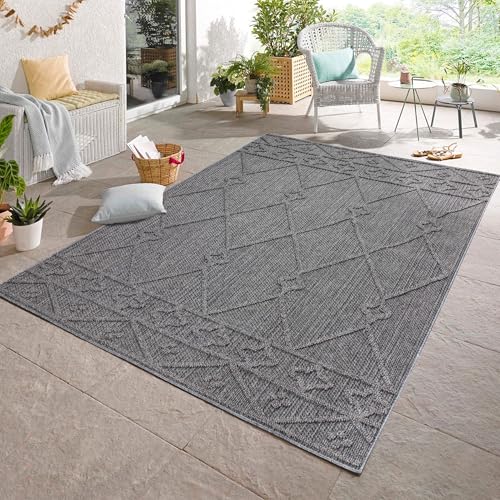 Carpetsale24 In- & Outdoor Teppich Wetterfest 240 x 340 cm Sisal Optik Grau - Teppich Waschbar, Wasserfest, Pflegeleicht und Flachgewebe - Ideal für Balkon, Garten, Terrasse und als Küchenteppich Carpetsale24 In- & Outdoor Teppich Wetterfest 240 x 340 cm Sisal Optik Grau - Teppich Waschbar, Wasserfest, Pflegeleicht und Flachgewebe - Ideal für Balkon, Garten, Terrasse und als Küchenteppich von Carpetsale24