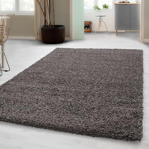 Carpetsale24 Shaggy Hochflor Teppich Wohnzimmer 140 x 200 cm Taupe - Moderner, Flauschiger Langflor Teppich – Weicher Carpet für Schlafzimmer, Esszimmer & als stilvoller Küchenteppich Carpetsale24 Shaggy Hochflor Teppich Wohnzimmer 140 x 200 cm Taupe - Moderner, Flauschiger Langflor Teppich – Weicher Carpet für Schlafzimmer, Esszimmer & als stilvoller Küchenteppich von Carpetsale24
