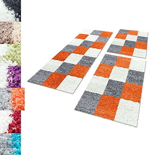 Carpettex Bettumrandung Schlafzimmer 3teilig Shaggy Teppich Hochflor Karo Muster Terra Bettset:2 mal 80x150 + 1 mal 80x250 - Bettvorleger Schlafzimmer Läuferset Weicher Langflor Bettumrandung Teppich Carpettex Bettumrandung Schlafzimmer 3teilig Shaggy Teppich Hochflor Karo Muster Terra Bettset:2 mal 80x150 + 1 mal 80x250 - Bettvorleger Schlafzimmer Läuferset Weicher Langflor Bettumrandung Teppich von Carpettex Teppich