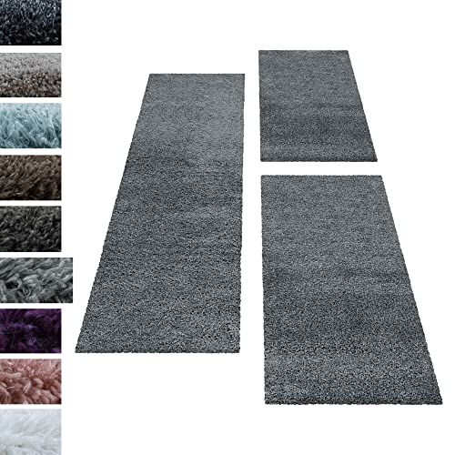 Carpettex Bettumrandung Schlafzimmer 3teilig Shaggy Teppich Hochflor Läuferset Design Hellgrau Bettset:2 mal 60x110 + 1 mal 80x150 - Bettvorleger Schlafzimmer Weich Langflor Bettumrandung Teppich Set Carpettex Bettumrandung Schlafzimmer 3teilig Shaggy Teppich Hochflor Läuferset Design Hellgrau Bettset:2 mal 60x110 + 1 mal 80x150 - Bettvorleger Schlafzimmer Weich Langflor Bettumrandung Teppich Set von Carpettex Teppich
