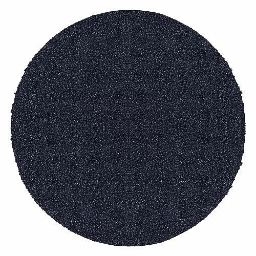 Carpettex Hochflor Teppich Wohnzimmer Shaggy Flokati Teppich Modern Einfarbig 120 cm Rund Flur Teppich Läufer Marineblau - Teppich Bettvorleger Schlafzimmer Weich Flauschig Waschbar Küchenläufer von Carpettex Teppich