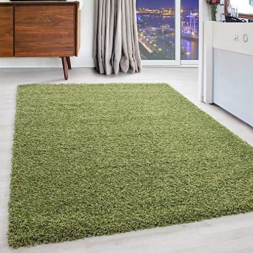 Carpettex Hochflor Teppich Wohnzimmer Shaggy Flokati Teppich Modern Einfarbig 120 x 170 cm Grün - Teppich Schlafzimmer Weich Flauschig Waschbar Teppich Küche Esszimmer - Langflor Teppiche Carpettex Hochflor Teppich Wohnzimmer Shaggy Flokati Teppich Modern Einfarbig 120 x 170 cm Grün - Teppich Schlafzimmer Weich Flauschig Waschbar Teppich Küche Esszimmer - Langflor Teppiche von Carpettex Teppich