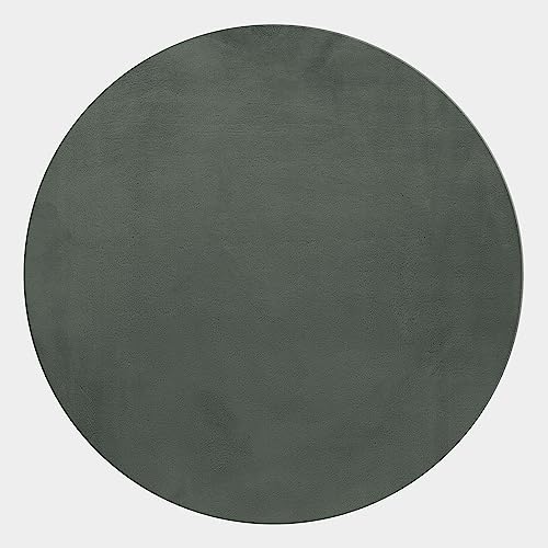 Carpettex Hochflor Teppich Wohnzimmer Shaggy Flokati Teppich Modern Einfarbig 160 cm Rund Grün - Teppich Schlafzimmer Weich Flauschig Waschbar Teppich Küche Esszimmer - Langflor Teppiche Carpettex Hochflor Teppich Wohnzimmer Shaggy Flokati Teppich Modern Einfarbig 160 cm Rund Grün - Teppich Schlafzimmer Weich Flauschig Waschbar Teppich Küche Esszimmer - Langflor Teppiche von Carpettex Teppich