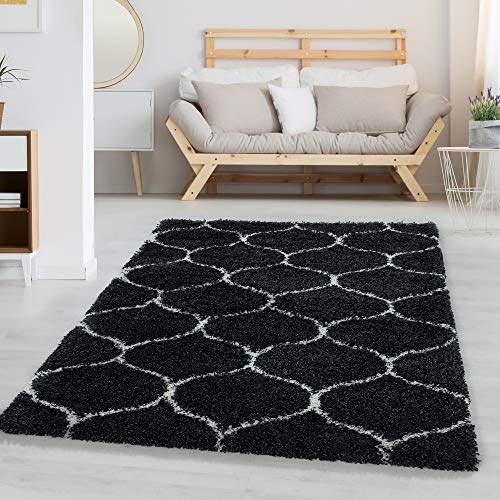 Carpettex Hochflor Teppich - Wohnzimmer Shaggy Flokati Modern Skandinavisch Design - 60 x 110 cm Flur Läufer Anthrazit - Schlafzimmer Weich Flauschig Waschbar Küchenläufer Carpettex Hochflor Teppich - Wohnzimmer Shaggy Flokati Modern Skandinavisch Design - 60 x 110 cm Flur Läufer Anthrazit - Schlafzimmer Weich Flauschig Waschbar Küchenläufer von Carpettex Teppich