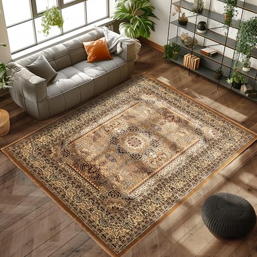 Carpettex Kurzflor Teppich Orientalisch Wohnzimmerteppich Klassisch Optik Webteppich Beige 240 x 340 cm - Orientteppich Vintage Teppich Schlafzimmer Weich Orientalischer Teppich Waschbar Küchenteppich Carpettex Kurzflor Teppich Orientalisch Wohnzimmerteppich Klassisch Optik Webteppich Beige 240 x 340 cm - Orientteppich Vintage Teppich Schlafzimmer Weich Orientalischer Teppich Waschbar Küchenteppich von Carpettex Teppich