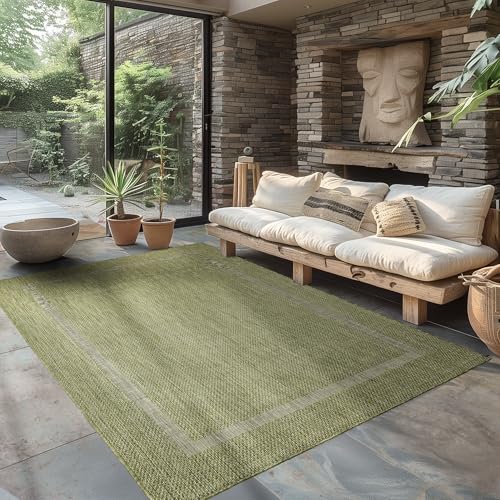 Carpettex Outdoor Teppich Wetterfest 120 x 170 cm Sisal Optik Grün - Ideal für Balkon, Garten, Terrasse und als Küchenteppich - Draußen Teppich Waschbar, Flachgewebe, Wasserfest, Pflegeleicht Carpettex Outdoor Teppich Wetterfest 120 x 170 cm Sisal Optik Grün - Ideal für Balkon, Garten, Terrasse und als Küchenteppich - Draußen Teppich Waschbar, Flachgewebe, Wasserfest, Pflegeleicht von Carpettex Teppich