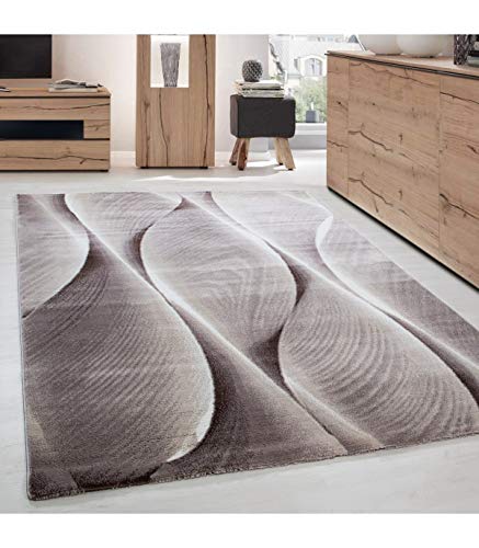 Carpettex Teppich Wohnzimmer Kurzflor 120 x 170 cm Modern Ombre Design Braun - Teppich Schlafzimmer Weich Flauschig Waschbar Küchenteppich - Esszimmer Kinderzimmer Flur Teppich Wohnzimmerteppich von Carpettex Teppich