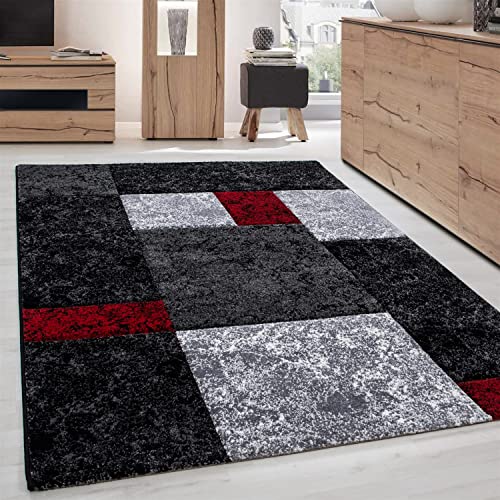 Carpettex Teppich Wohnzimmer Kurzflor 140 x 200 cm Modern Kariert Design Rot - Teppich Schlafzimmer Weich Flauschig Waschbar Küchenteppich - Esszimmer Kinderzimmer Flur Teppich Wohnzimmerteppich Carpettex Teppich Wohnzimmer Kurzflor 140 x 200 cm Modern Kariert Design Rot - Teppich Schlafzimmer Weich Flauschig Waschbar Küchenteppich - Esszimmer Kinderzimmer Flur Teppich Wohnzimmerteppich von Carpettex Teppich