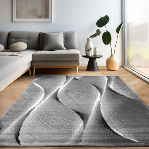 Carpettex Teppich Wohnzimmer Kurzflor 80 x 150 cm Läufer Flur Teppich Modern Ombre Design Schwarz - Teppich Bettvorleger Schlafzimmer Weich Flauschig Waschbar Küchenläufer - Esszimmer Teppiche Carpettex Teppich Wohnzimmer Kurzflor 80 x 150 cm Läufer Flur Teppich Modern Ombre Design Schwarz - Teppich Bettvorleger Schlafzimmer Weich Flauschig Waschbar Küchenläufer - Esszimmer Teppiche von Carpettex Teppich