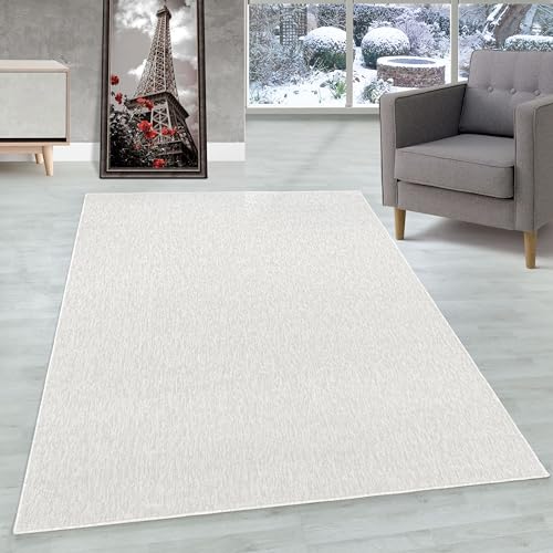 Carpettex Teppich Wohnzimmer Kurzflor Teppich Modern Design 80 x 150 cm Küchenläufer Flur Teppich Creme - Küchenteppich Teppich Waschbar Extra Weich Flauschig - Bettvorleger Schlafzimmer Teppich von Carpettex Teppich