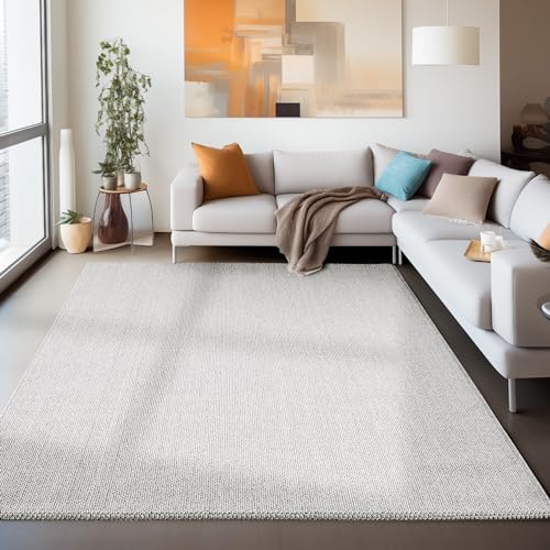 Carpettex Teppich Wohnzimmer Langlebig Robuster Teppich Cut-Loop Design 280 x 370 cm Silber - Kurzflor Schlingenteppich Schlafzimmer Moderner Einfarbig und Meliert Küchenteppich Schlingenflor Carpettex Teppich Wohnzimmer Langlebig Robuster Teppich Cut-Loop Design 280 x 370 cm Silber - Kurzflor Schlingenteppich Schlafzimmer Moderner Einfarbig und Meliert Küchenteppich Schlingenflor von Carpettex Teppich