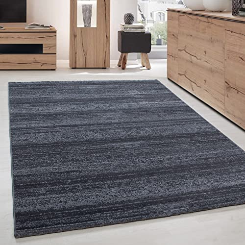 Carpettex Wohnzimmer Teppich Kurzflor 80 x 150 cm - Läufer Flur Grau Modern Einfarbig Design - Schlafzimmer Flauschig Weich Waschbar Küchenteppich Esszimmer von Carpettex Teppich