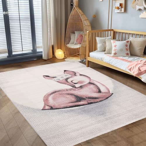 Kinderteppich Kinderzimmer Rehkidz Design Kinder Teppich Babyzimmer Weicher Flor, Farbe: Pink, Größe: 200 x 290 cm Kinderteppich Kinderzimmer Rehkidz Design Kinder Teppich Babyzimmer Weicher Flor, Farbe: Pink, Größe: 200 x 290 cm von Carpettex Teppich
