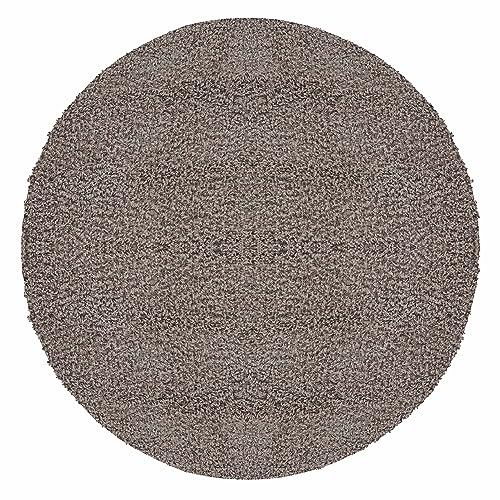 Carpettex Hochflor Teppich Wohnzimmer Shaggy Flokati Teppich Modern Einfarbig 120 cm Rund Flur Teppich Läufer Beige - Teppich Bettvorleger Schlafzimmer Weich Flauschig Waschbar Küchenläufer von Carpettex Teppich