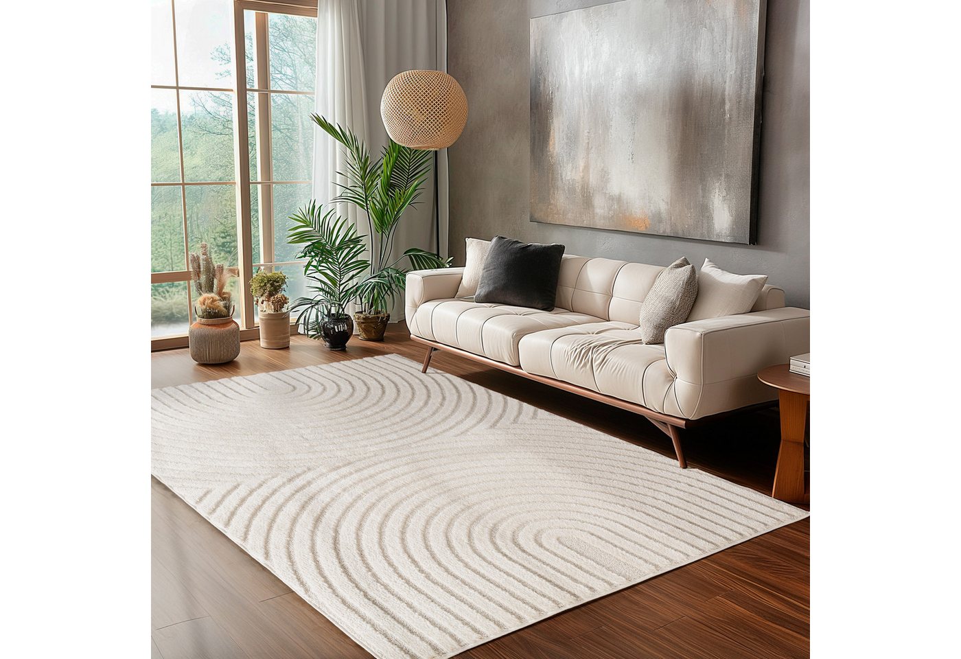 Carpettex Designteppich Skandinavischer Boho, Rechteckig, Höhe: 8 mm, Teppich Wohnzimmer, Schlafzimmer, Gästezimmer von Carpettex