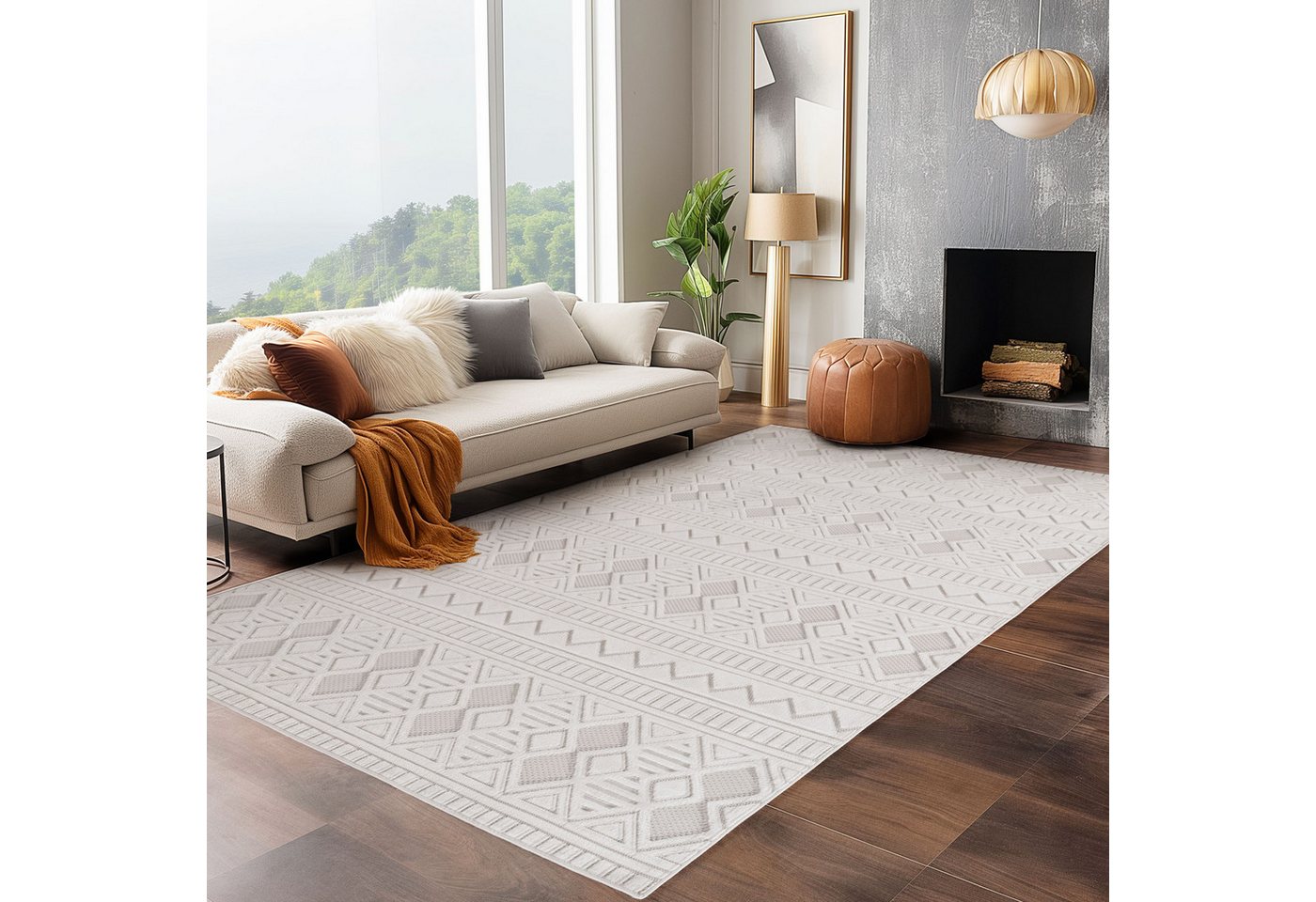 Carpettex Designteppich Unicolor - Einfarbig, Rechteckig, Höhe: 4 mm, Indoor Outdoor Teppich Wetterfest 3D Optik Wohnzimmer Küchen Terrasse Carpettex Designteppich Unicolor - Einfarbig, Rechteckig, Höhe: 4 mm, Indoor Outdoor Teppich Wetterfest 3D Optik Wohnzimmer Küchen Terrasse von Carpettex