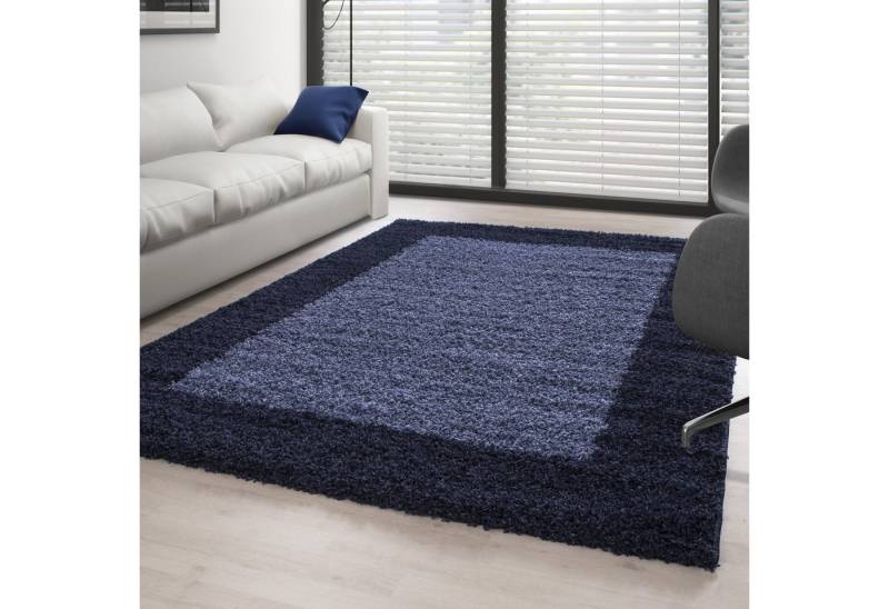 Carpettex Hochflor-Teppich Bordüre Design, Läufer, Höhe: 30 mm, Teppich Wohnzimmer Bordüre Design Shaggy versch. farben und größen von Carpettex