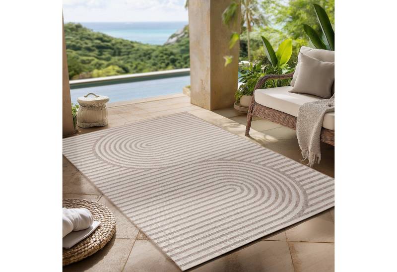 Carpettex Outdoorteppich Boho Design, Läufer, Höhe: 5 mm, Outdoor Teppich Wetterfest Modern Design Wohnzimmer Küchen Terrasse von Carpettex