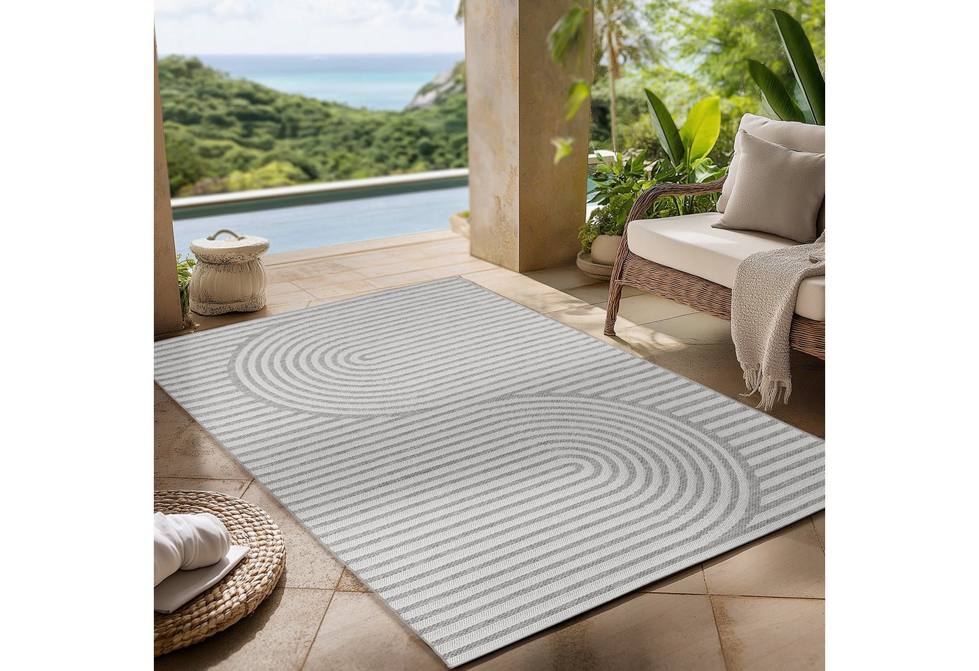 Carpettex Outdoorteppich Boho Design, Läufer, Höhe: 5 mm, Outdoor Teppich Wetterfest Modern Design Wohnzimmer Küchen Terrasse Carpettex Outdoorteppich Boho Design, Läufer, Höhe: 5 mm, Outdoor Teppich Wetterfest Modern Design Wohnzimmer Küchen Terrasse von Carpettex