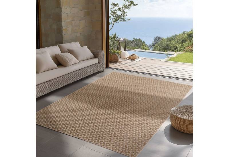 Carpettex Outdoorteppich Boho Design, Läufer, Höhe: 5 mm, Outdoor Teppich Wetterfest Modern Design Wohnzimmer Küchen Terrasse von Carpettex