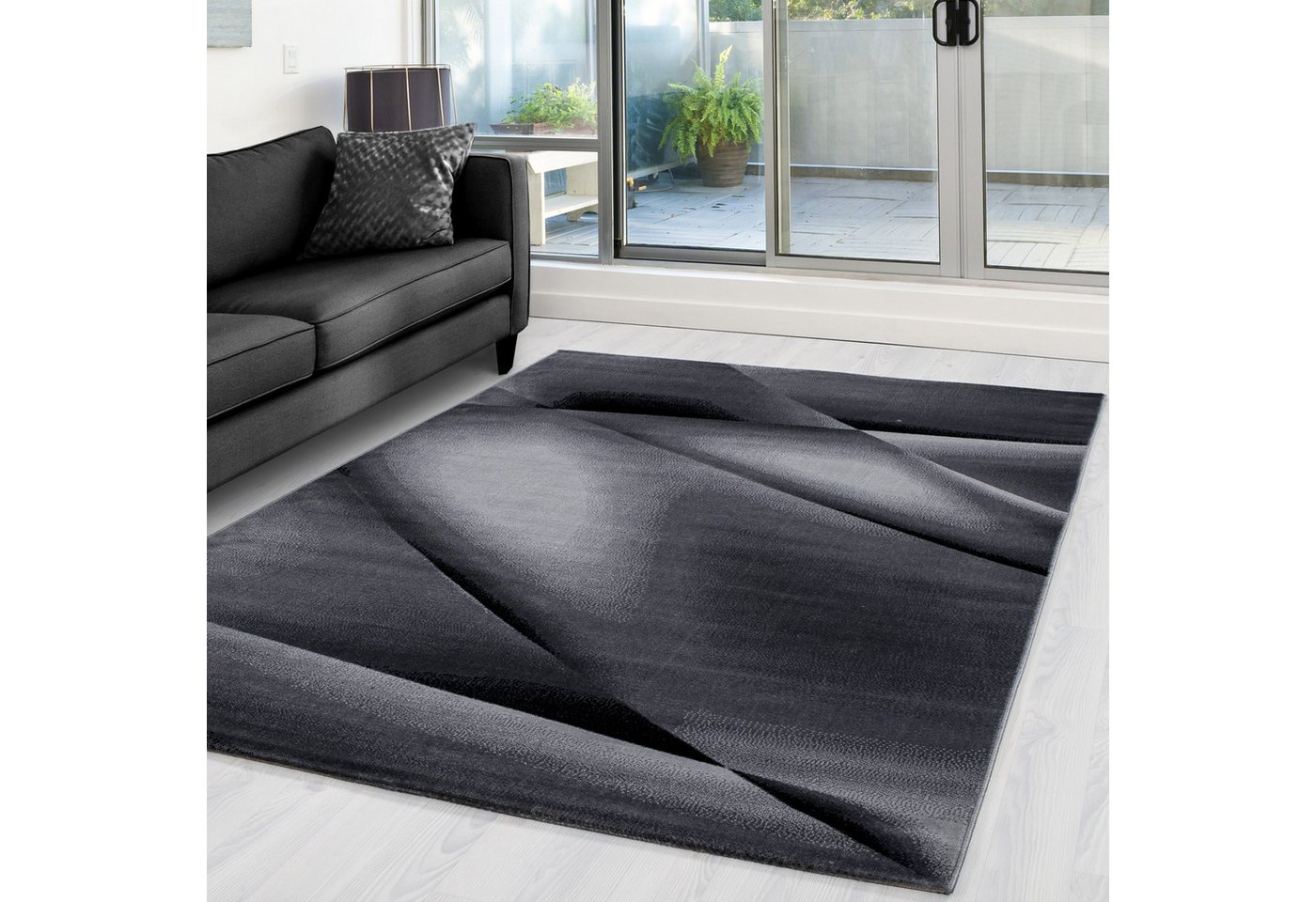Designteppich Abstrakt Design, Carpettex, Läufer, Höhe: 12 mm, Modern Kurzflor Teppich Wohnzimmer Abstrakt Design Pflegeleicht von Carpettex