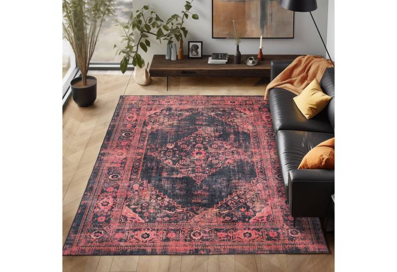 Carpettex Designteppich Orientalisch Design, Läufer, Höhe: 7 mm, Waschbarer Teppich Orient Design Rutschfest Teppich Wohnzimmer von Carpettex