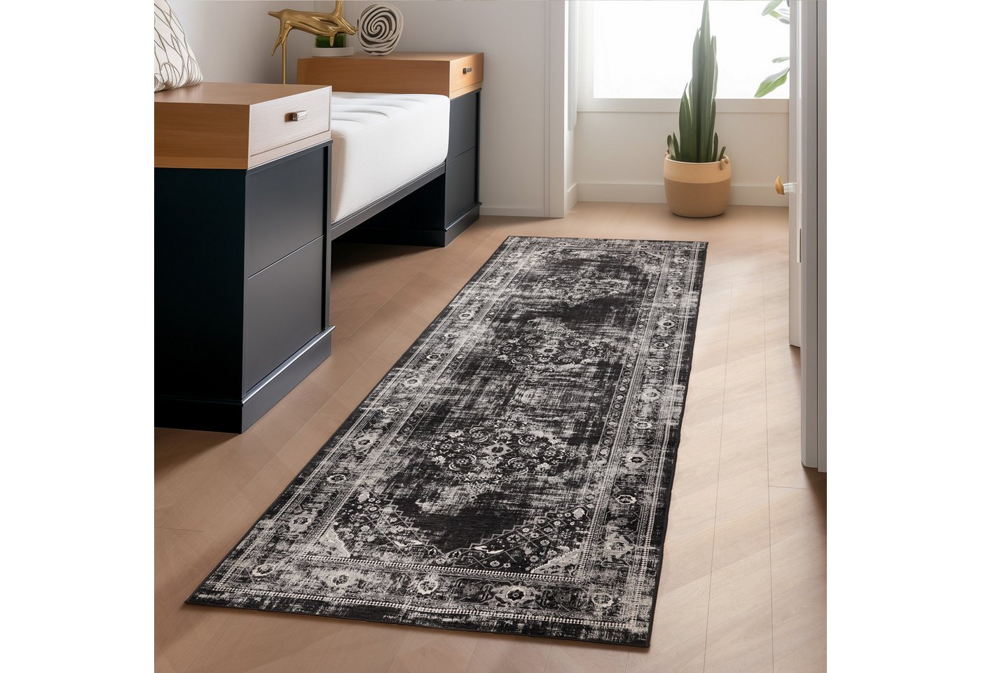 Designteppich Orientalisch Design, Carpettex, Läufer, Höhe: 7 mm, Waschbarer Teppich Orient Design Weicher Rutschfest Teppich Wohnzimmer von Carpettex