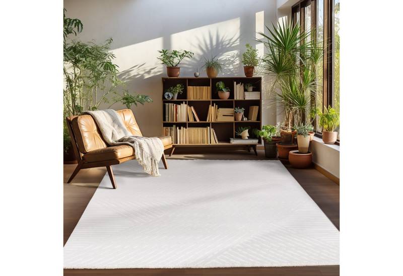 Carpettex Designteppich Skandinavisches Boho Muster, Rechteckig, Höhe: 12 mm, Teppich Wohnzimmer Boho Design Skandinavische Stil Natur Optik von Carpettex
