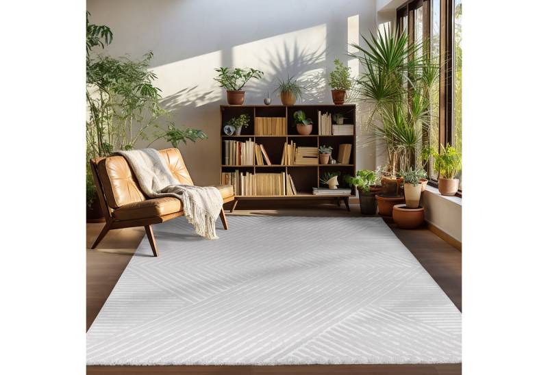 Carpettex Designteppich Skandinavisches Boho Muster, Rechteckig, Höhe: 12 mm, Teppich Wohnzimmer Boho Design Skandinavische Stil Natur Optik von Carpettex